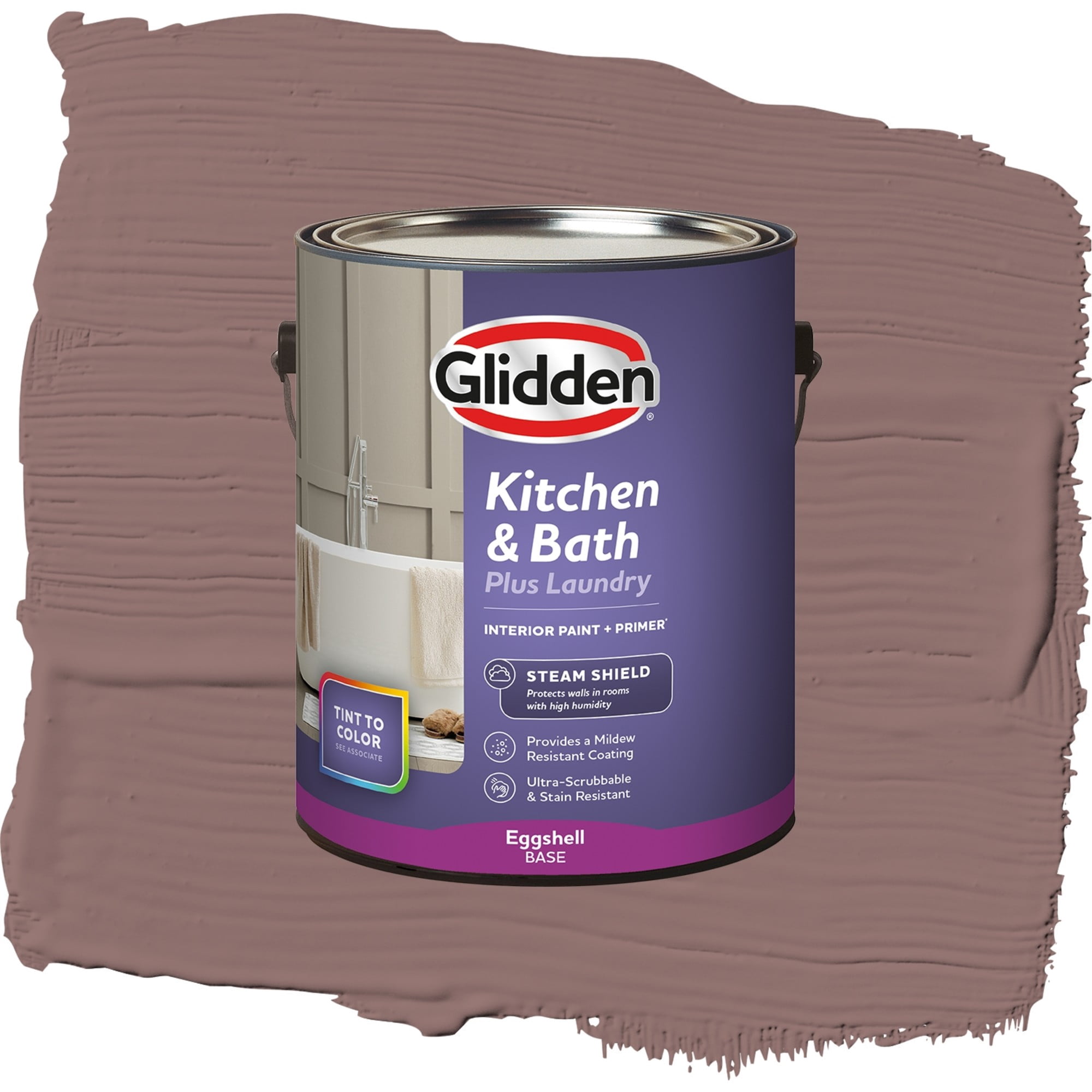 Glidden Glidden Kitchen Bath and Laundry Oakwood Brown / Pink, Eggshell Interior Paint with Primer, 1 Gallon
