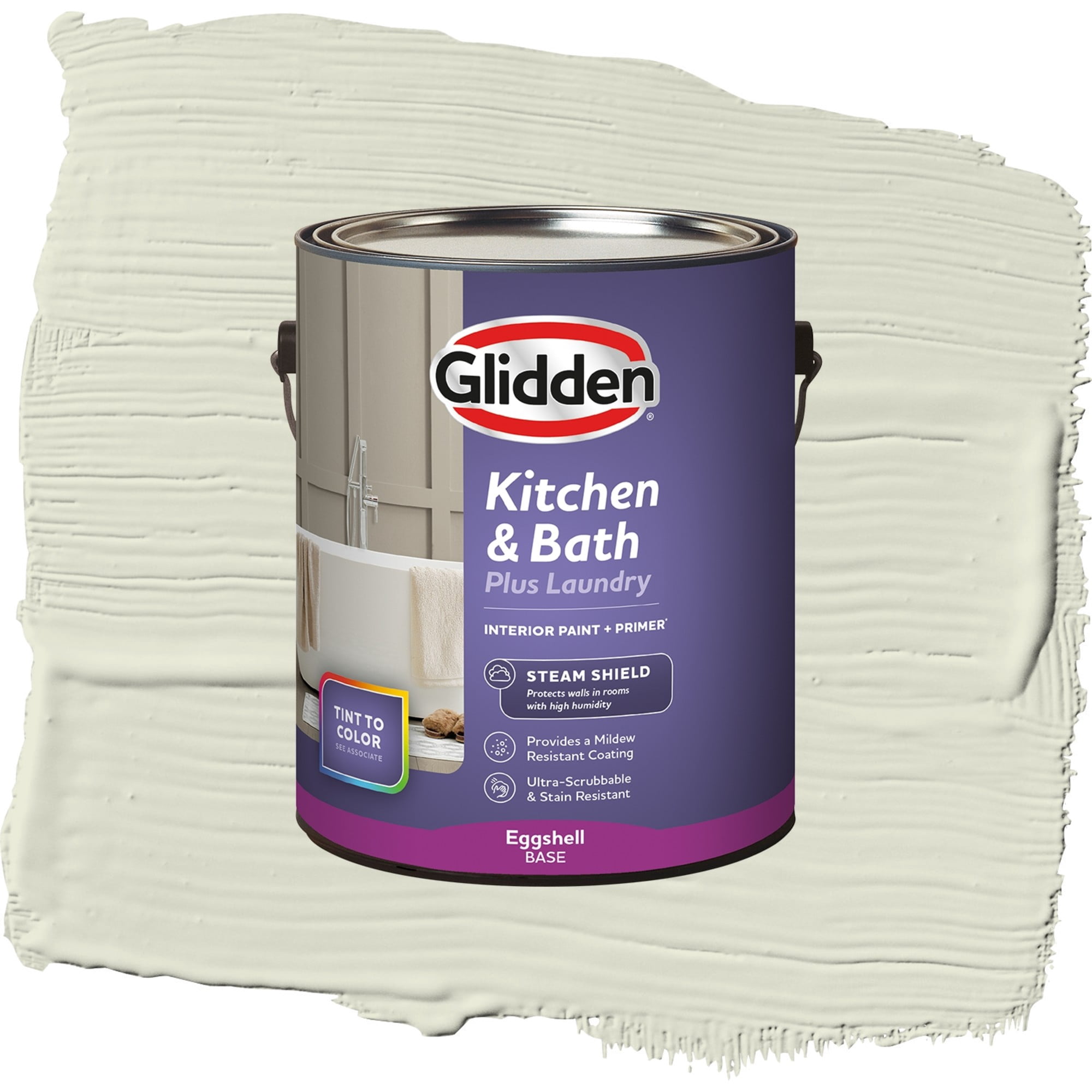 Glidden Glidden Kitchen Bath and Laundry Pinch of Pistachio / Green, Eggshell Interior Paint with Primer, 1 Gallon