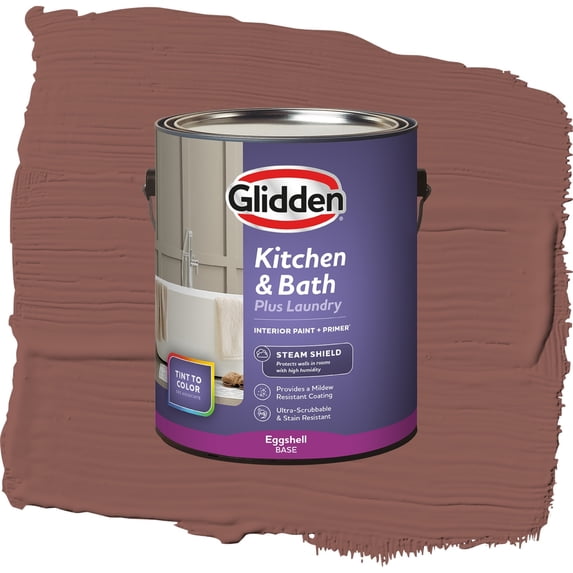 Glidden Glidden Kitchen Bath and Laundry Raspberry Truffle / Red, Eggshell Interior Paint with Primer, 1 Gallon