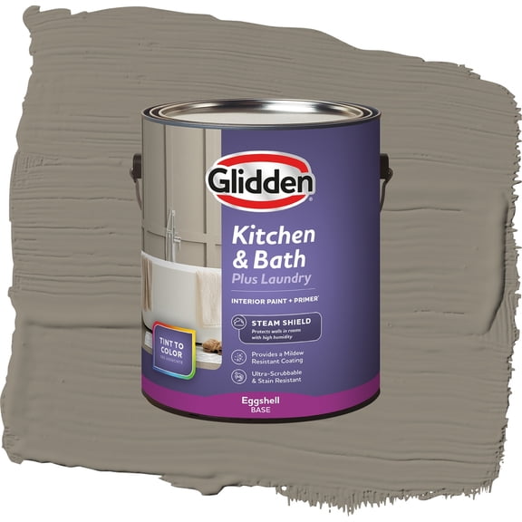Glidden Glidden Kitchen Bath and Laundry Roller Coaster / Tan, Eggshell Interior Paint with Primer, 1 Gallon