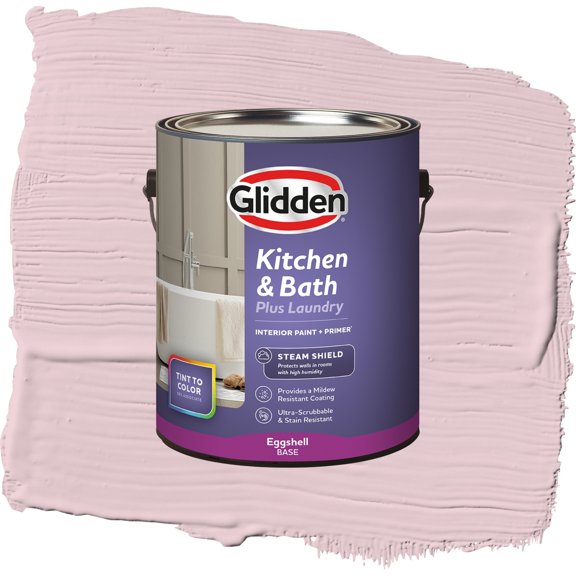 Glidden Glidden Kitchen Bath and Laundry Rose Cloud / Pink, Eggshell Interior Paint with Primer, 1 Gallon