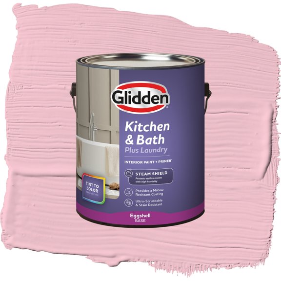 Glidden Glidden Kitchen Bath and Laundry Rose Melody / Pink, Eggshell Interior Paint with Primer, 1 Gallon