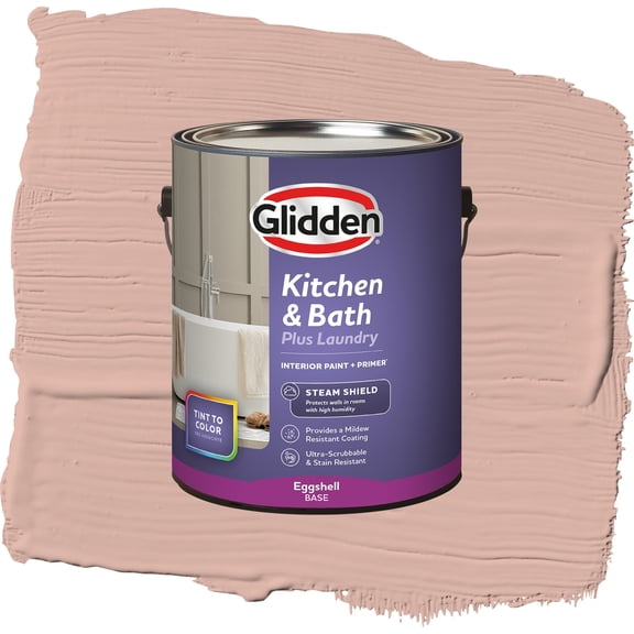 Glidden Glidden Kitchen Bath and Laundry Sandpaper / Orange, Eggshell Interior Paint with Primer, 1 Gallon