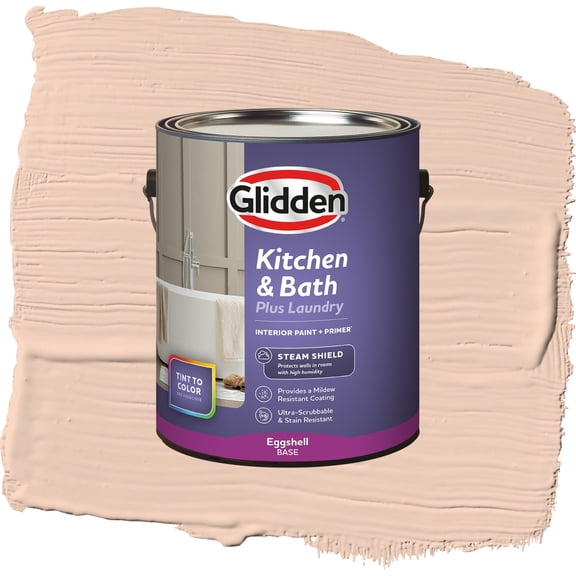 Glidden Glidden Kitchen Bath and Laundry Scotchtone, Eggshell Interior Paint with Primer, 1 Gallon