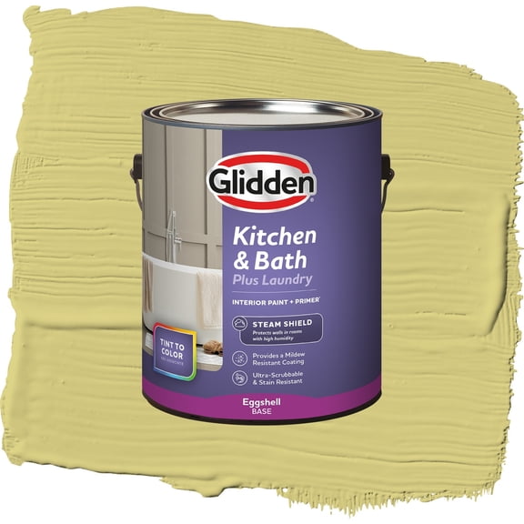 Glidden Glidden Kitchen Bath and Laundry Serene Scene / Green, Eggshell Interior Paint with Primer, 1 Gallon