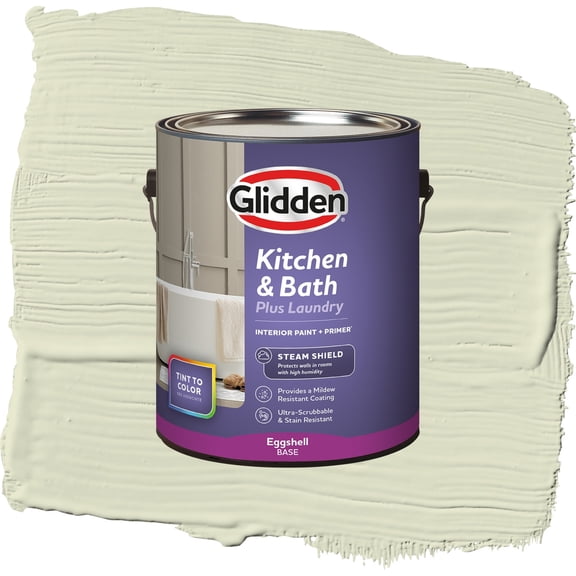 Glidden Glidden Kitchen Bath and Laundry Slow Dance / Green, Eggshell Interior Paint with Primer, 1 Gallon
