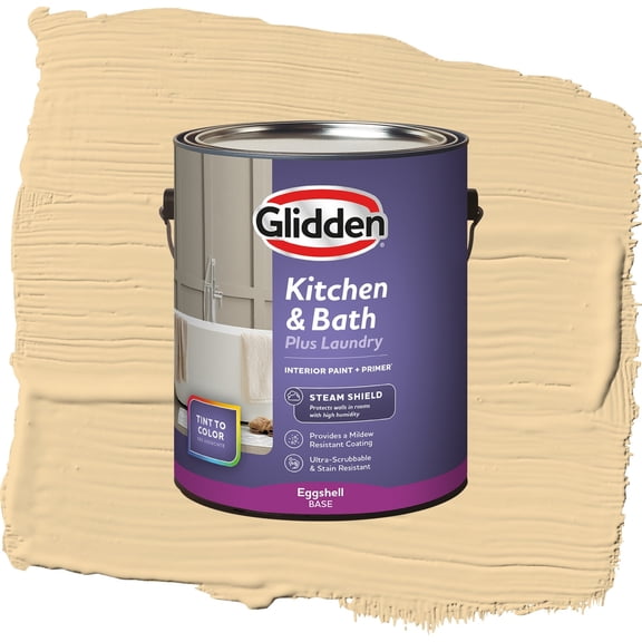 Glidden Glidden Kitchen Bath and Laundry Spice is Nice / Beige, Eggshell Interior Paint with Primer, 1 Gallon