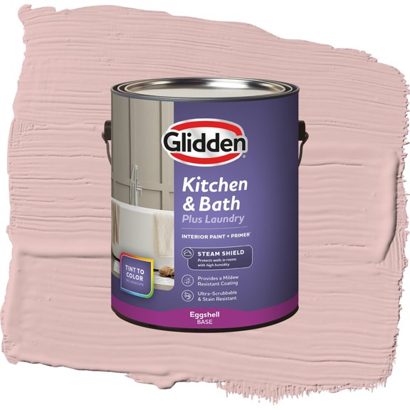 Glidden Glidden Kitchen Bath and Laundry Strawflower / Pink, Eggshell Interior Paint with Primer, 1 Gallon