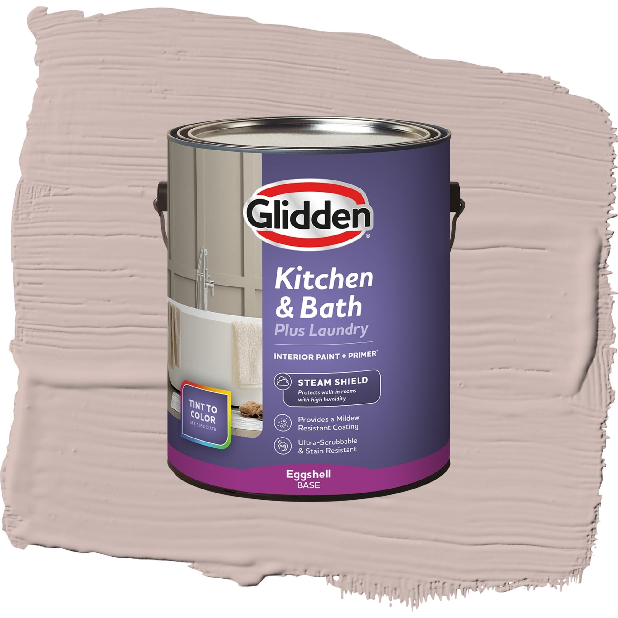 Glidden Glidden Kitchen Bath and Laundry Subdued / Pink, Eggshell Interior Paint with Primer, 1 Gallon