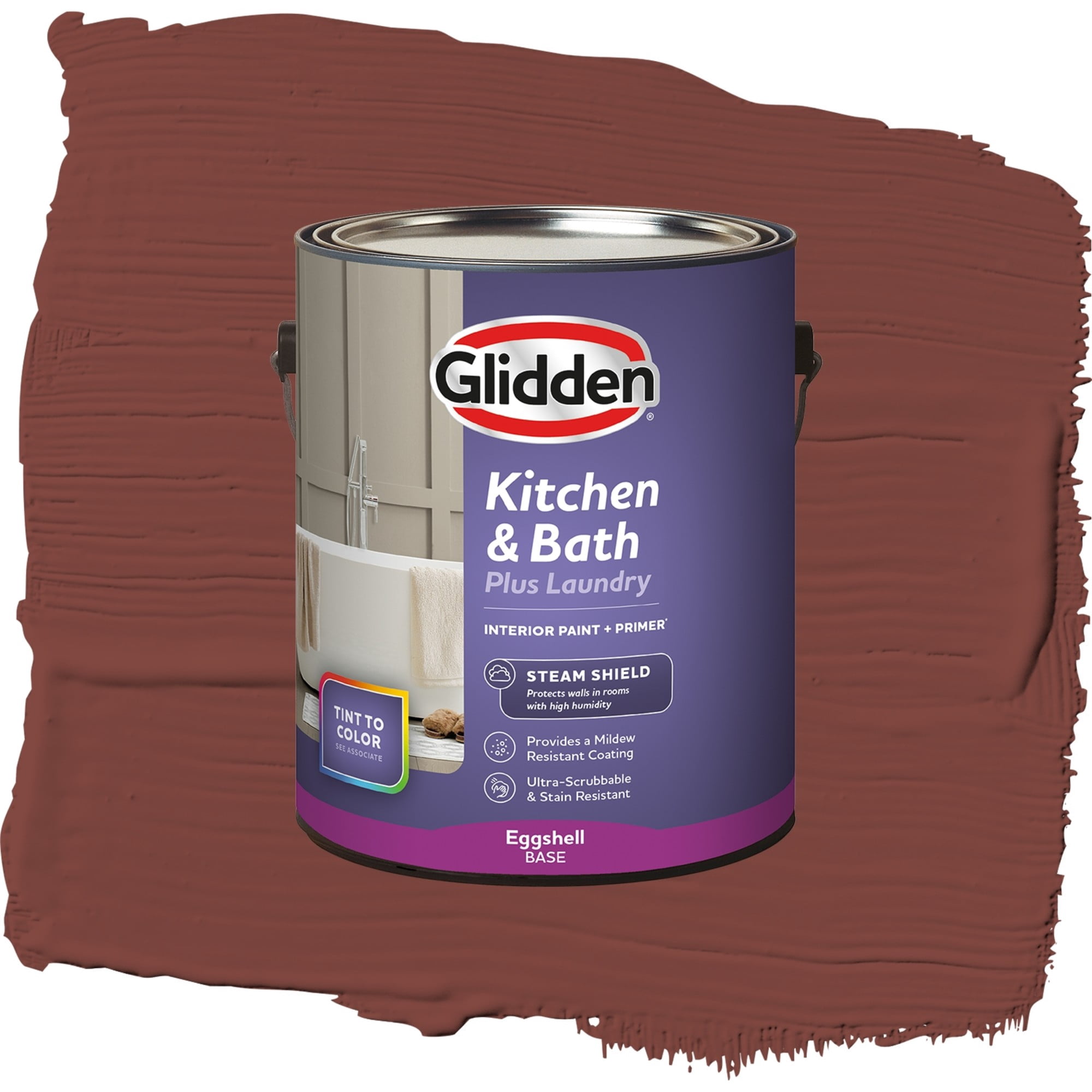 Glidden Glidden Kitchen Bath and Laundry Sweet Spiceberry / Red, Eggshell Interior Paint with Primer, 1 Gallon