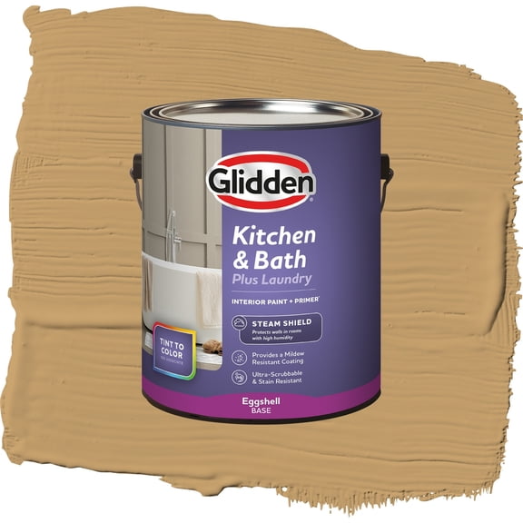 Glidden Glidden Kitchen Bath and Laundry Welcome Home / Beige, Eggshell Interior Paint with Primer, 1 Gallon