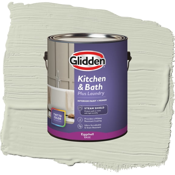 Glidden Glidden Kitchen Bath and Laundry White Sage / Green, Eggshell Interior Paint with Primer, 1 Gallon