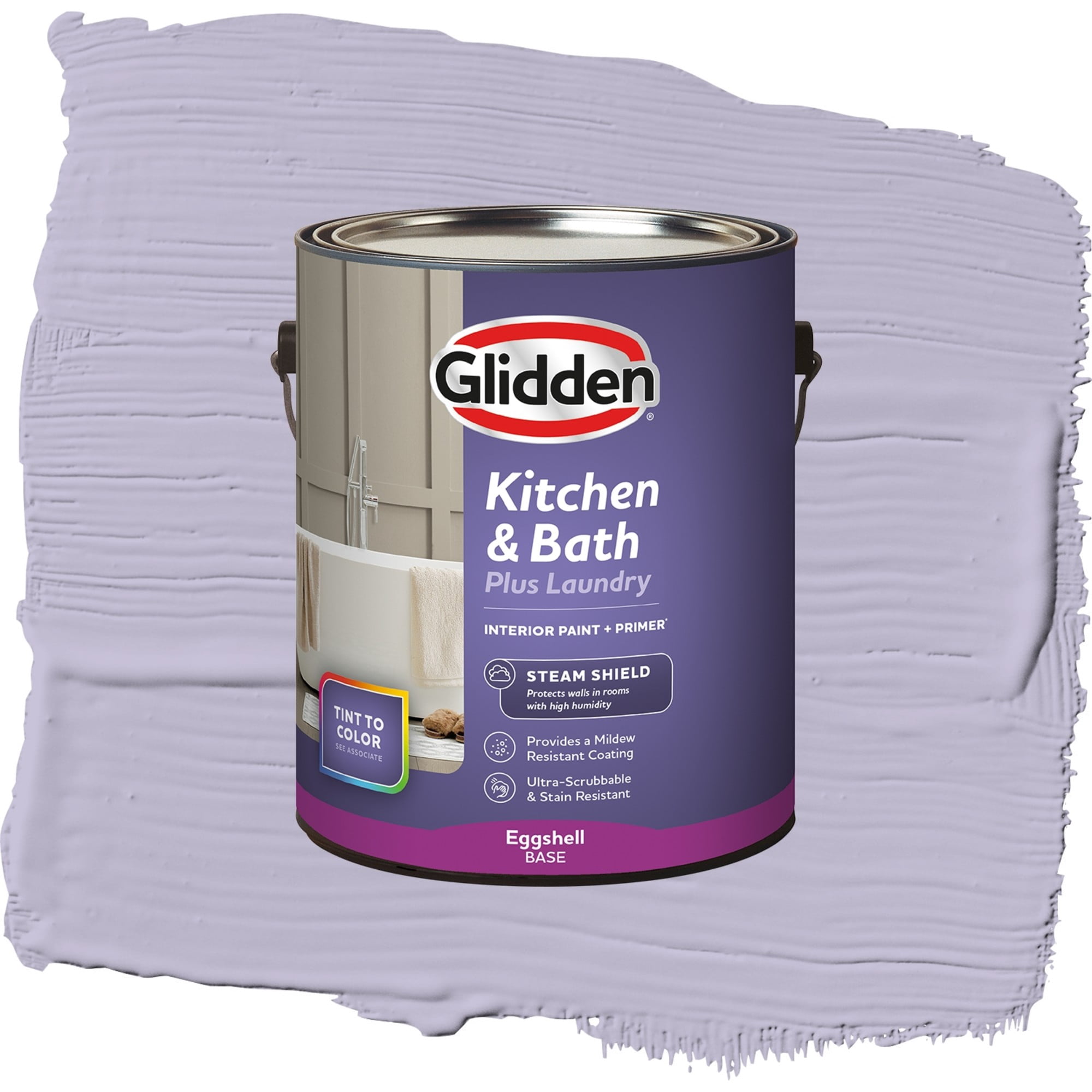 Glidden Glidden Kitchen Bath and Laundry Wild Lilac / Purple, Eggshell Interior Paint with Primer, 1 Gallon