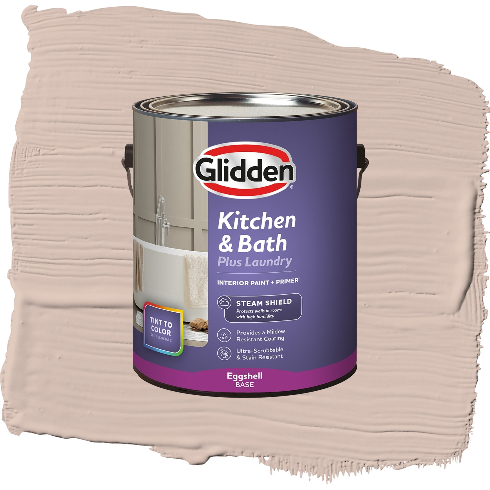 Glidden Glidden Kitchen Bath and Laundry Wild Rice / Orange, Eggshell Interior Paint with Primer, 1 Gallon
