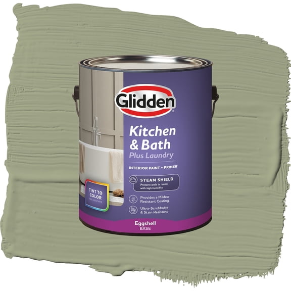 Glidden Glidden Kitchen Bath and Laundry Zebra Grass / Green, Eggshell Interior Paint with Primer, 1 Gallon