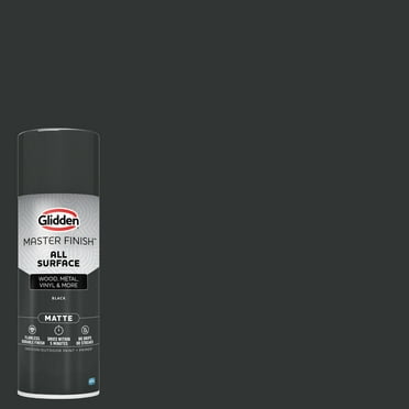 Glidden Master Finish 12 oz. Matte Black Interior/Exterior All Surface Spray Paint and Primer