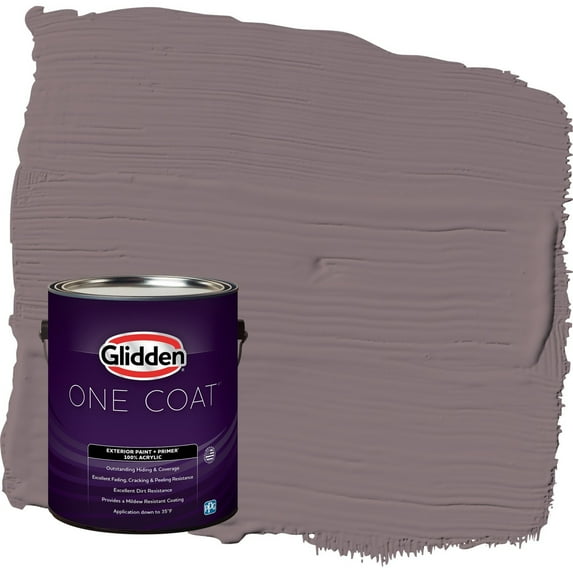 Glidden One Coat Choo Choo / Purple Semi-Gloss Exterior Paint with Primer, 1 Gallon