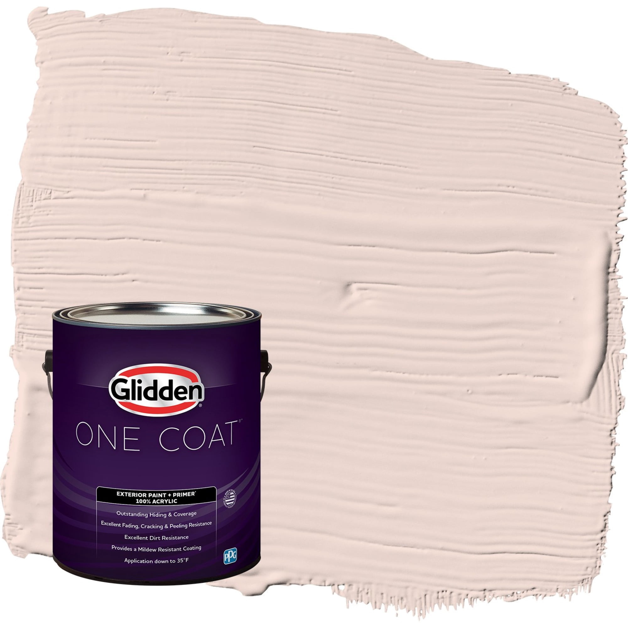 Glidden One Coat Coral Cream / Orange Semi-Gloss Exterior Paint with Primer, 1 Gallon