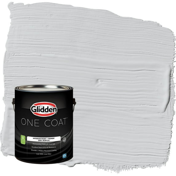 Glidden One Coat Elemental / Gray Semi-Gloss Interior Paint with Primer, 1 Gallon