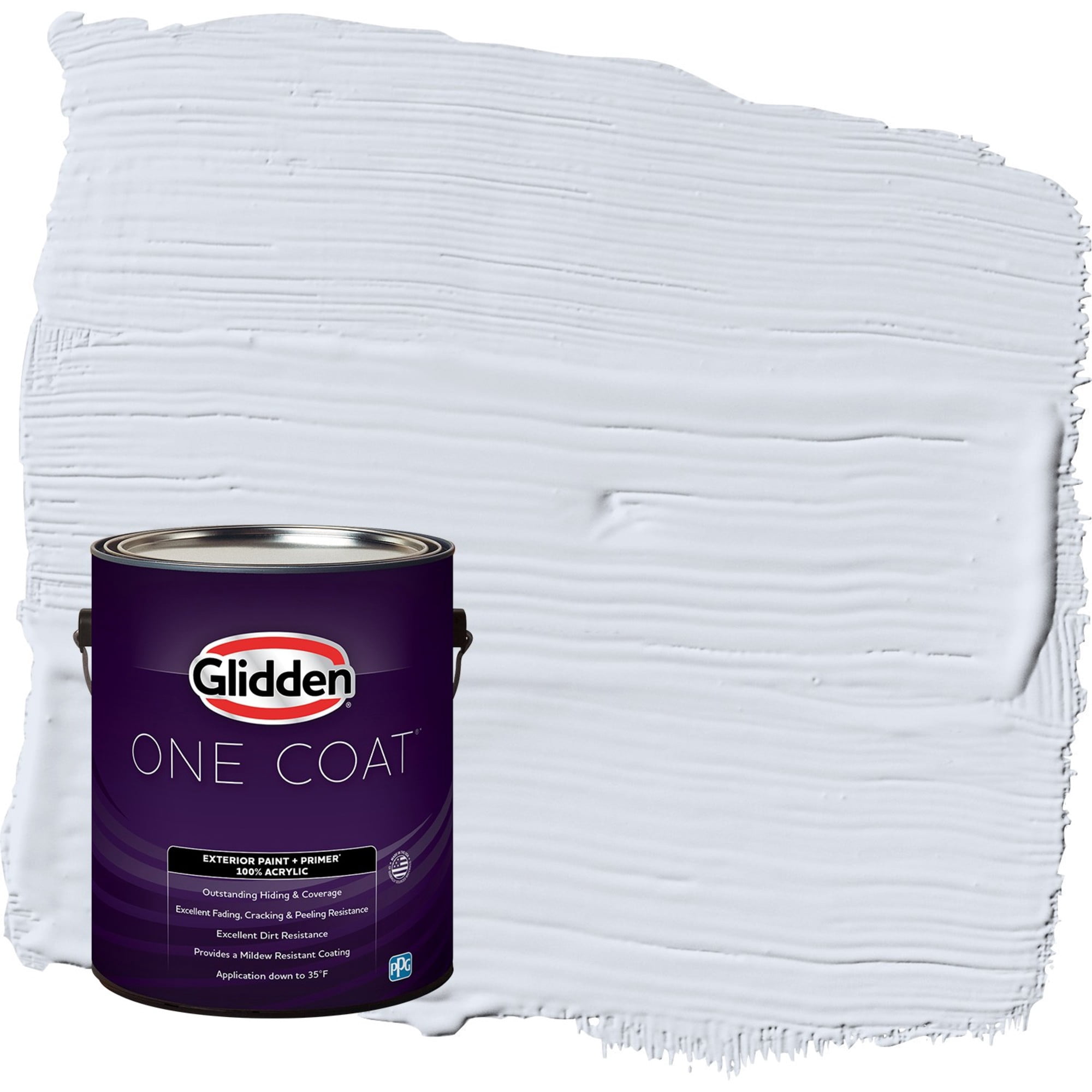 Glidden One Coat Irradiant Iris / Purple Semi-Gloss Exterior Paint with Primer, 1 Gallon
