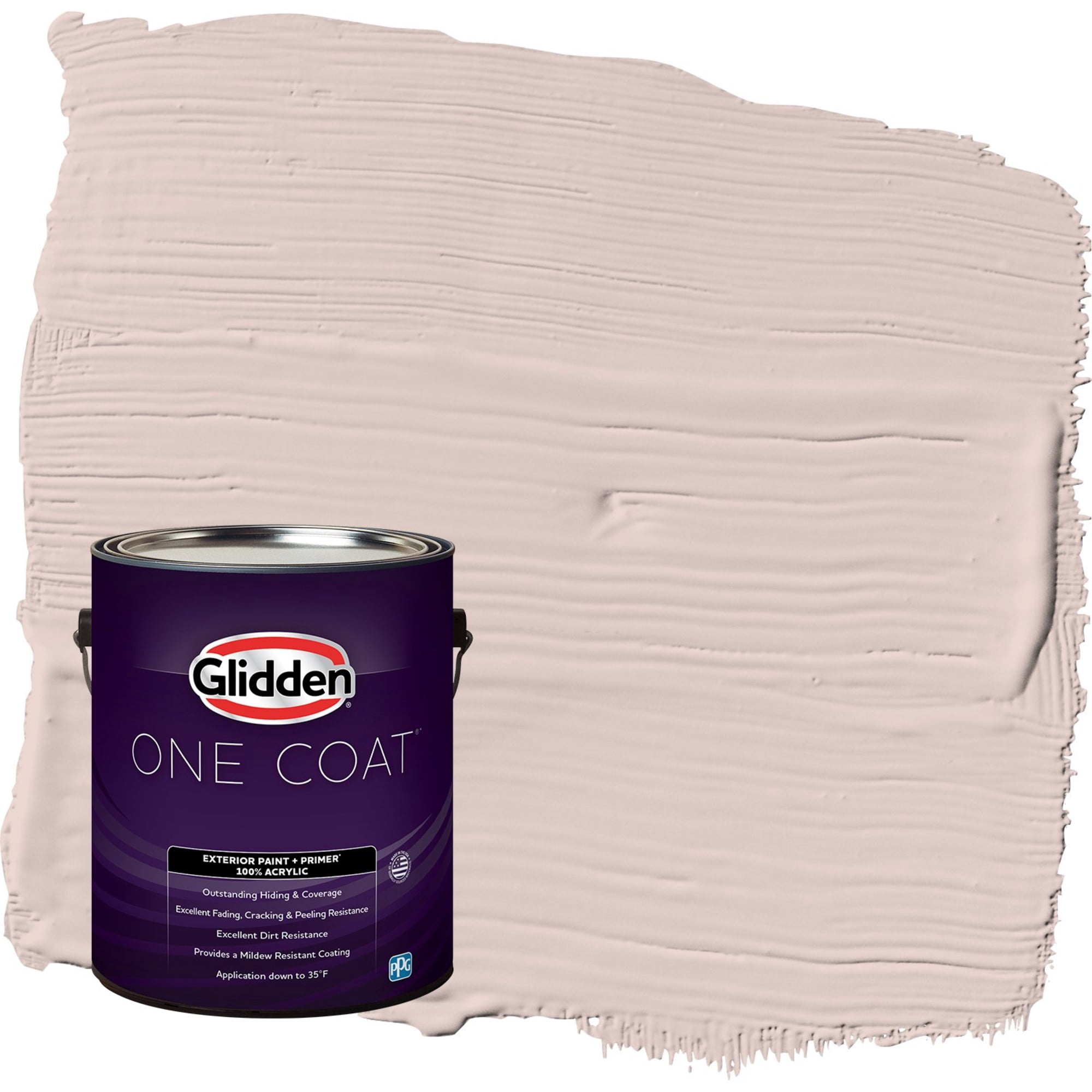 Glidden One Coat Kangaroo Paw / Pink Semi-Gloss Exterior Paint with Primer, 1 Gallon