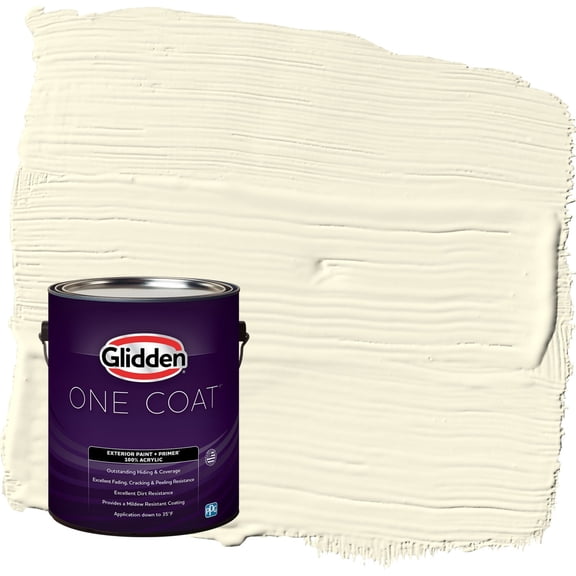 Glidden One Coat Lotus Flower / Yellow Semi-Gloss Exterior Paint with Primer, 1 Gallon