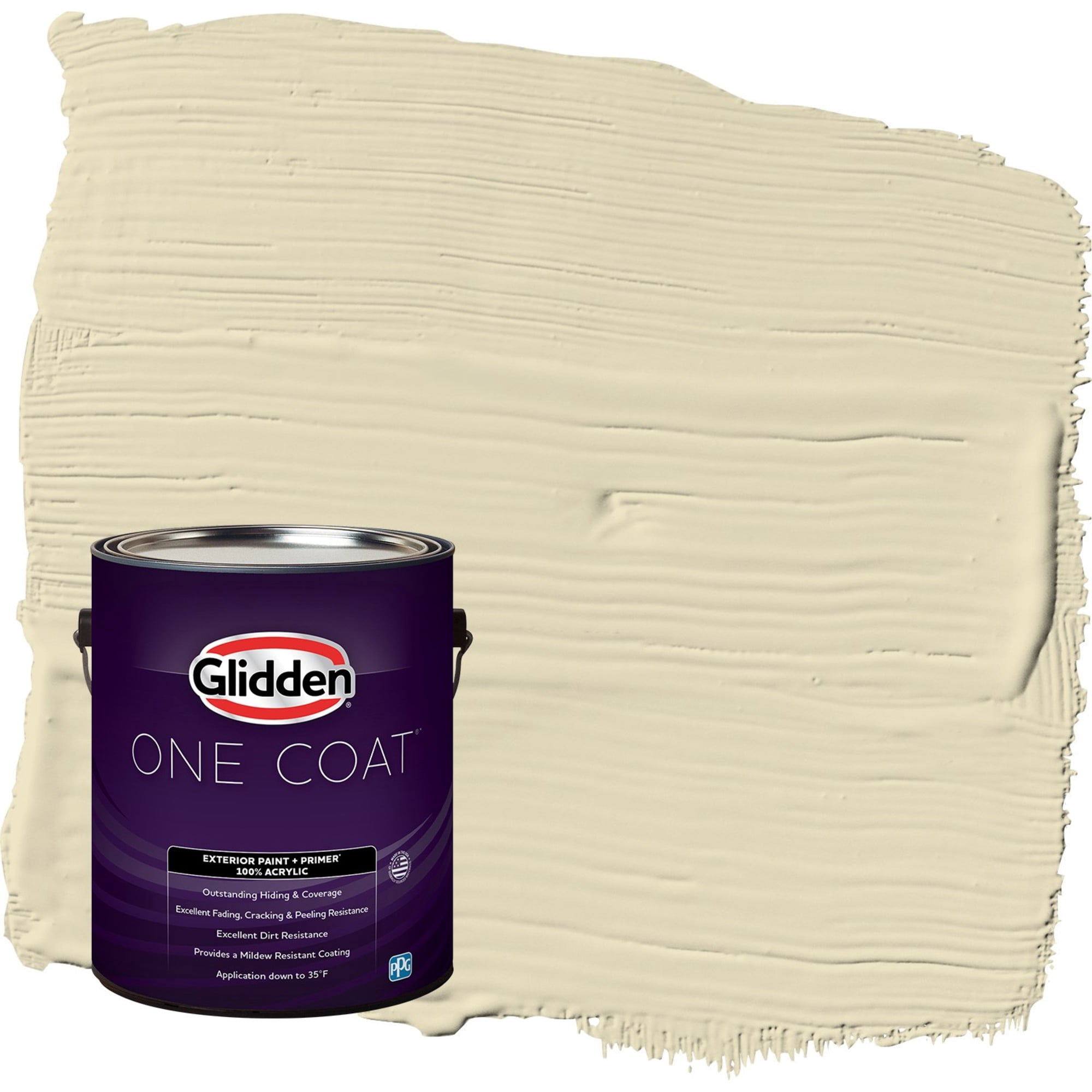 Glidden One Coat Namaste / Green Semi-Gloss Exterior Paint with Primer, 1 Gallon