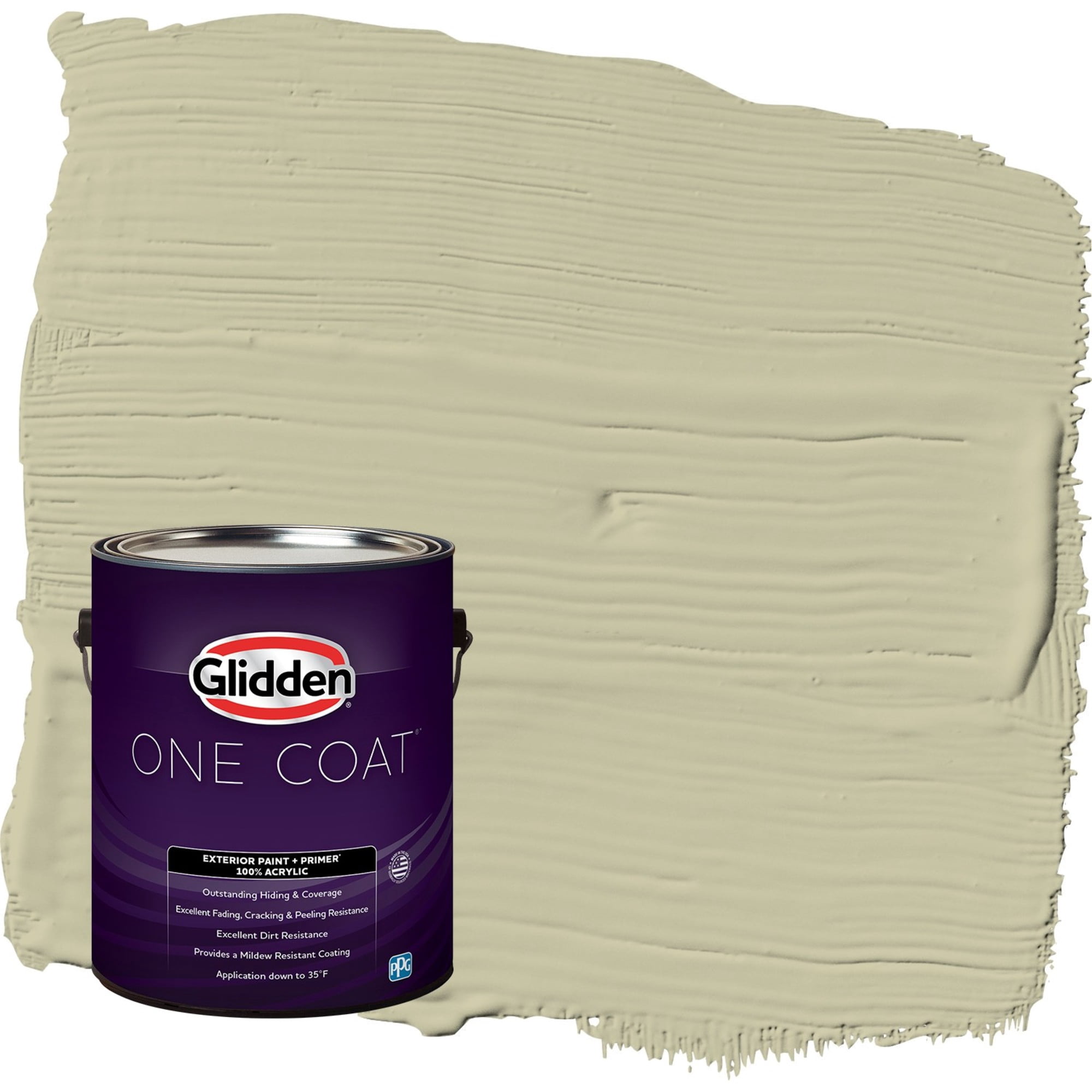 Glidden One Coat Northern Landscape / Green Semi-Gloss Exterior Paint with Primer, 1 Gallon