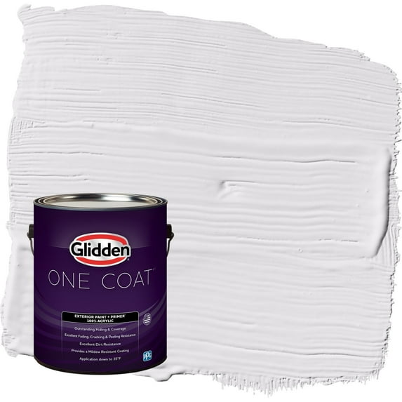 Glidden One Coat Orchid Blossom / Purple Semi-Gloss Exterior Paint with Primer, 1 Gallon