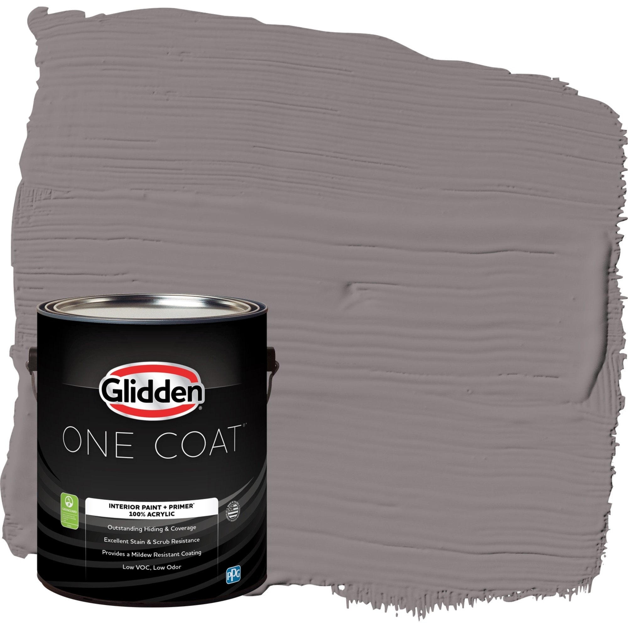 Glidden One Coat 1 Gallon Pewter Mug / Gray Semi-Gloss Interior Paint ...