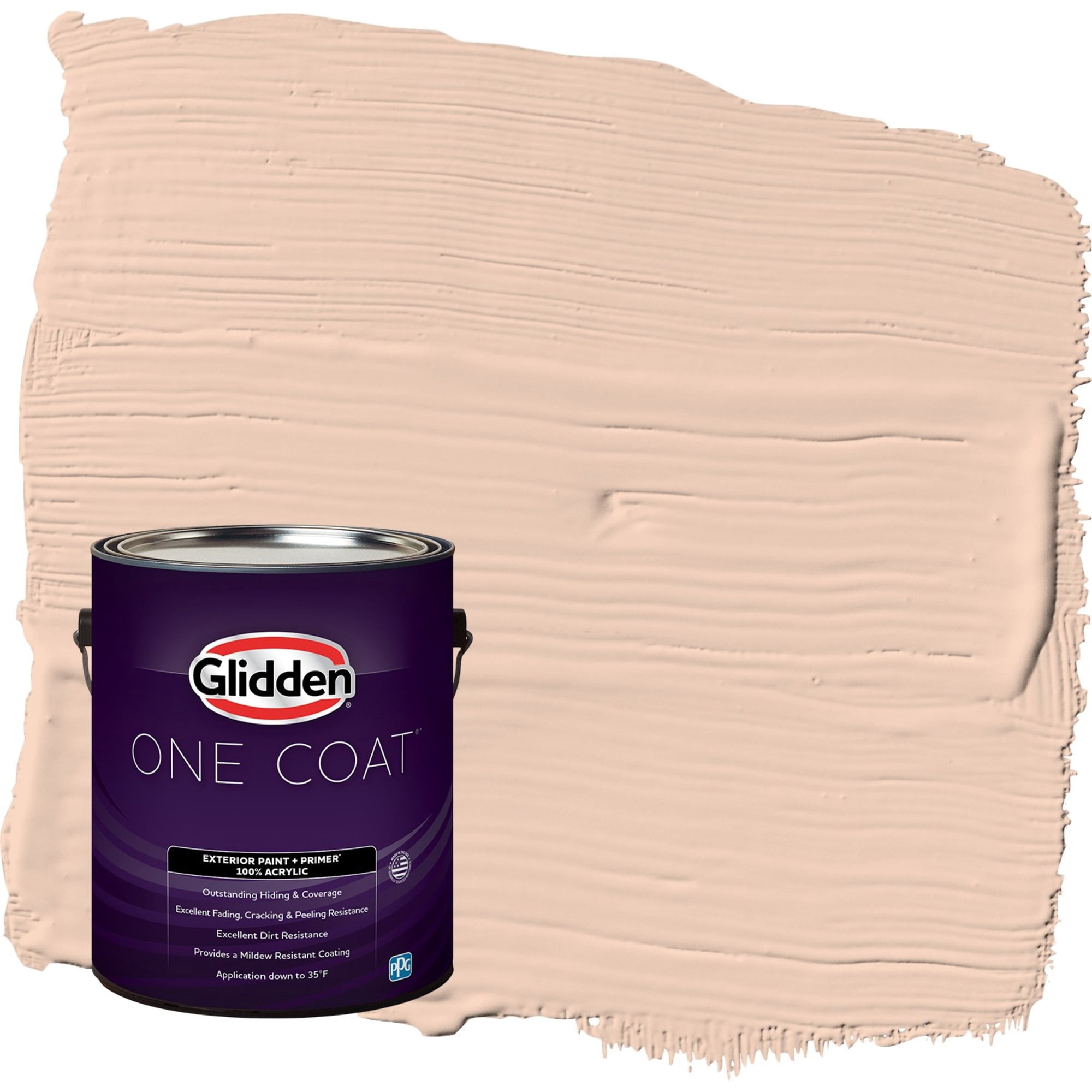 Glidden One Coat Scotchtone / Orange Semi-Gloss Exterior Paint with Primer, 1 Gallon