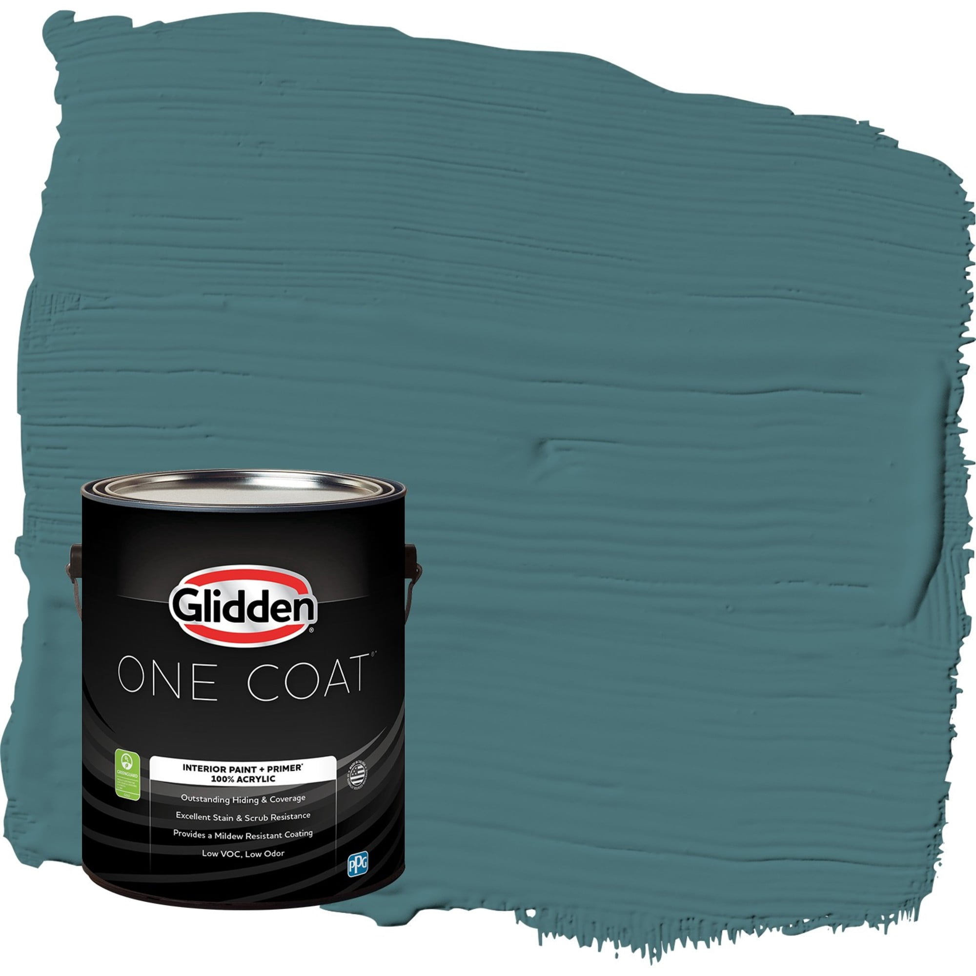 Glidden One Coat Vining Ivy / Green Semi-Gloss Interior Paint with Primer, 1 Gallon