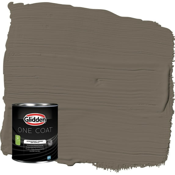 Glidden One Coat Granite / Brown Semi-Gloss Interior Paint with Primer, 1 Quart