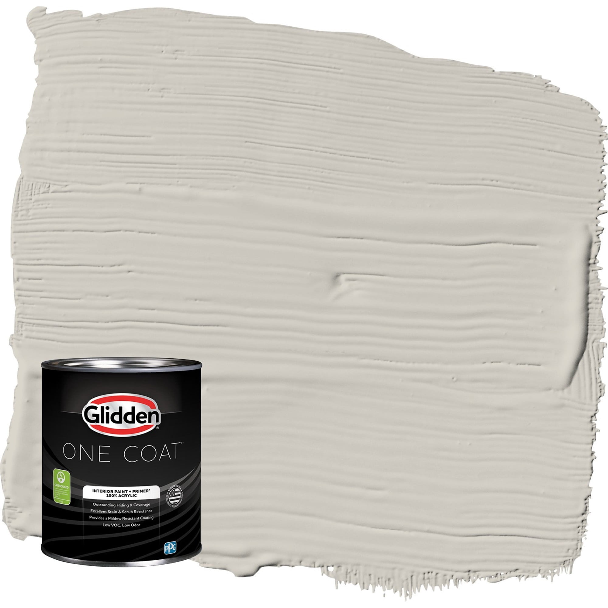 Glidden One Coat Swirling Smoke / Beige Semi-Gloss Interior Paint with Primer, 1 Quart