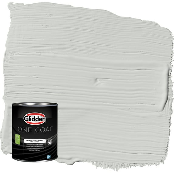 Glidden One Coat Tornado / Gray Semi-Gloss Interior Paint with Primer, 1 Quart