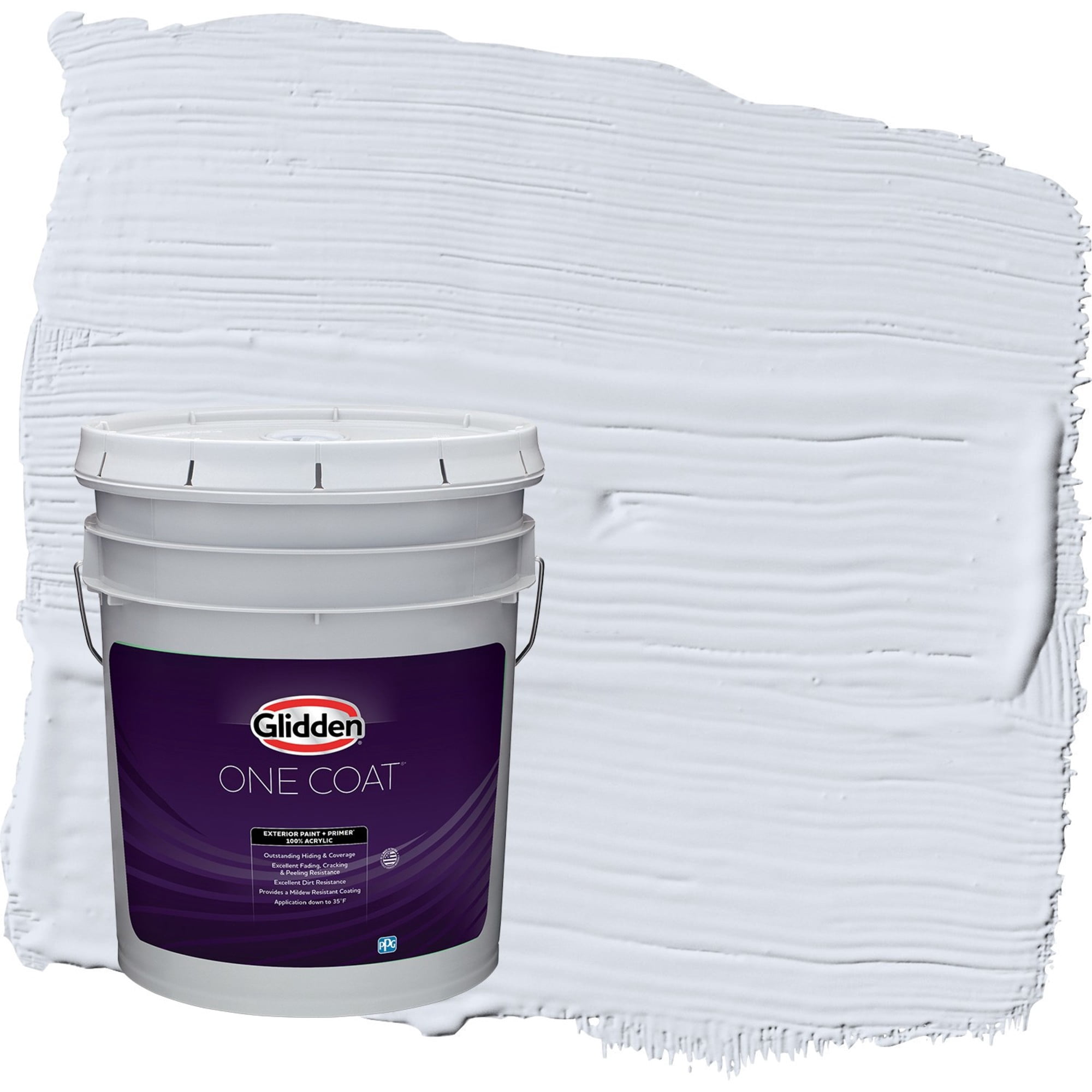 Glidden One Coat Irradiant Iris / Purple Semi-Gloss Exterior Paint with Primer, 5 Gallon