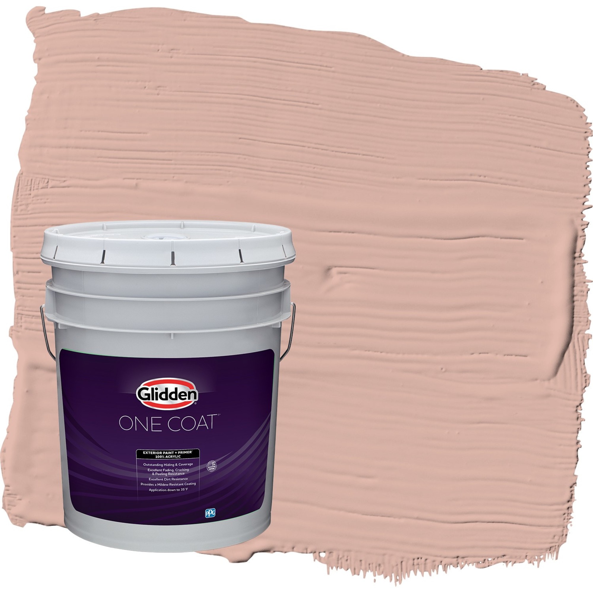 Glidden One Coat Sandpaper / Orange Semi-Gloss Exterior Paint with Primer, 5 Gallon