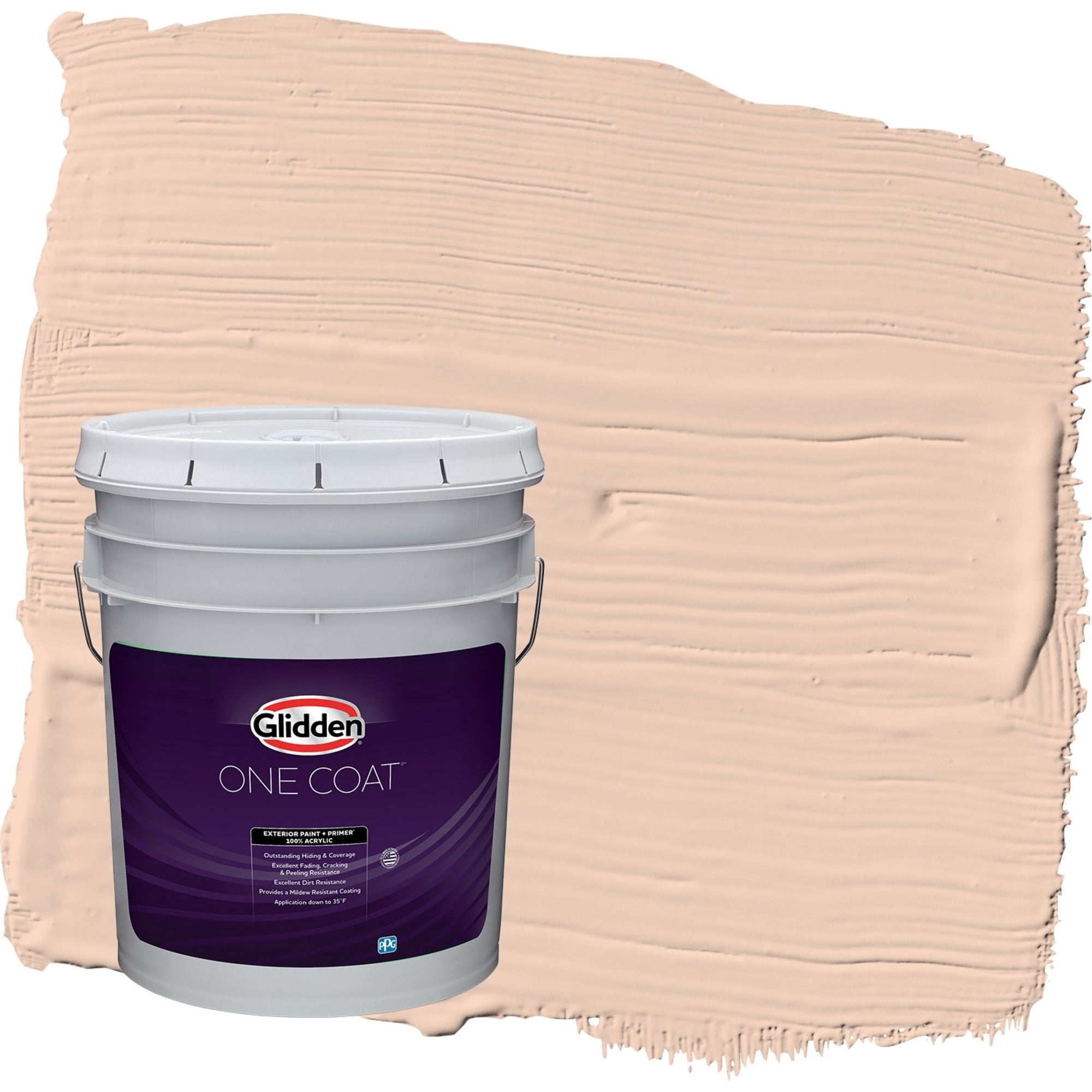 Glidden One Coat Scotchtone / Orange Semi-Gloss Exterior Paint with Primer, 5 Gallon