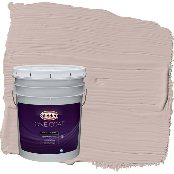 Glidden One Coat Subdued / Beige Semi-Gloss Exterior Paint with Primer, 5 Gallon