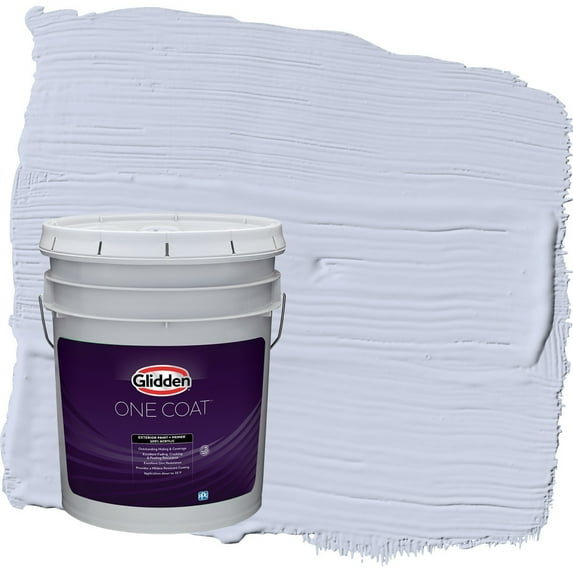 Glidden One Coat Sweet Emily / Purple Semi-Gloss Exterior Paint with Primer, 5 Gallon