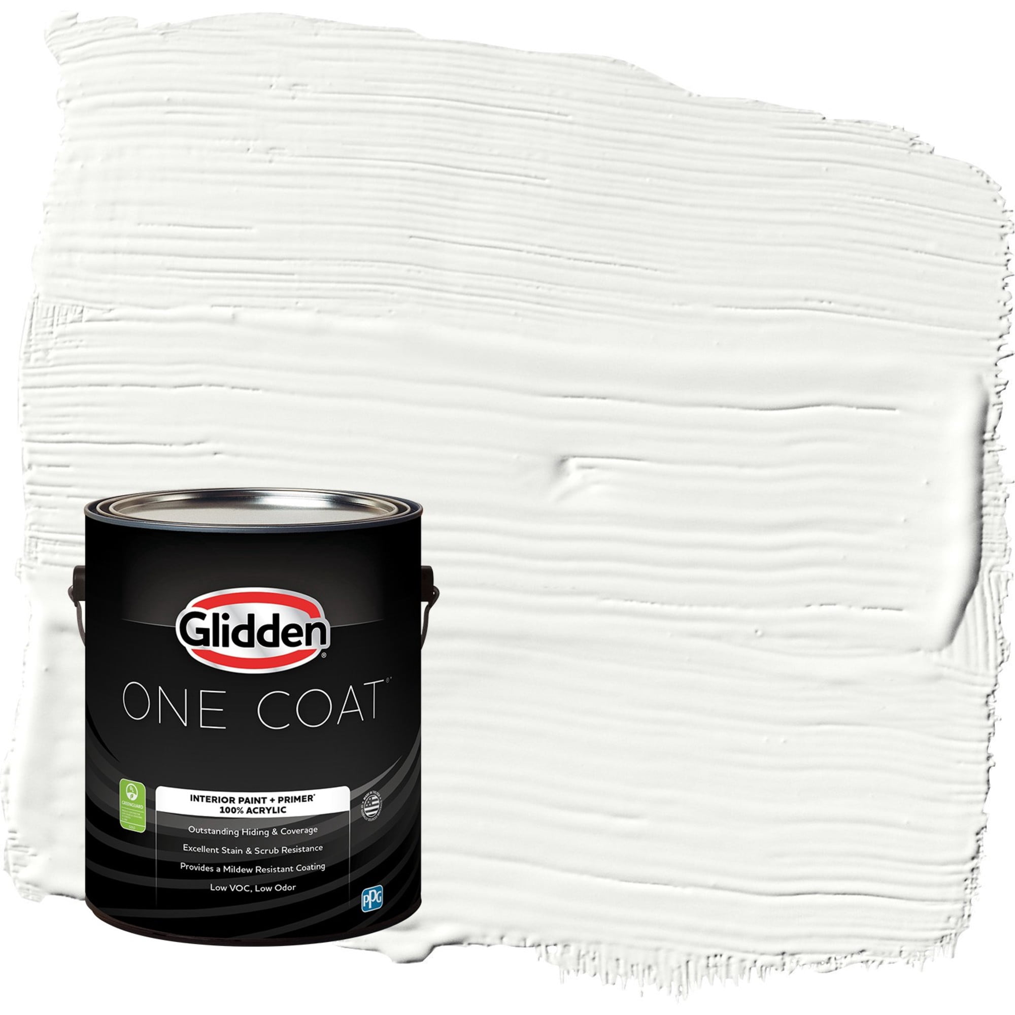 Glidden One Coat Delicate White Eggshell Interior Paint with Primer, 1 Gallon
