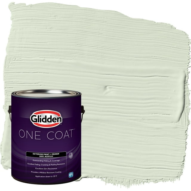 Glidden One Coat Exterior Paint + Primer Lime Spritz / Green, Satin, 1 Gallon