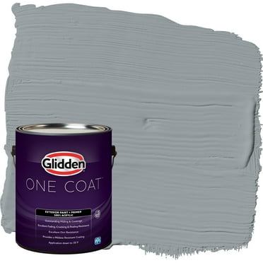 Glidden One Coat Exterior Paint + Primer Ufo / Gray, Satin, 1 Gallon