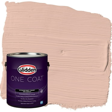 Glidden One Coat Exterior Paint and Primer, Adorable / Orange, Gallon, Satin
