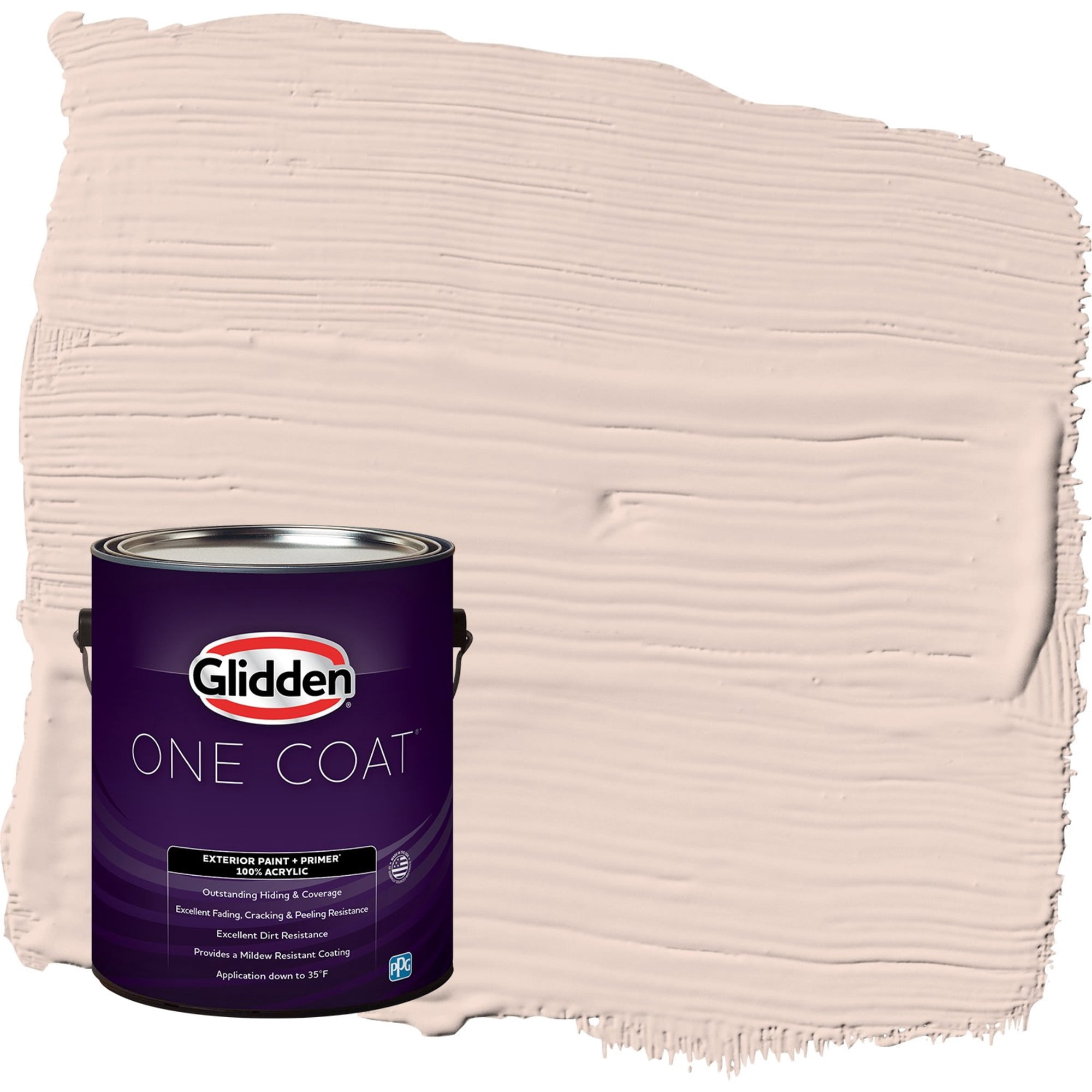 Glidden One Coat Bare Beige / Orange Satin Exterior Paint with Primer, 1 Gallon