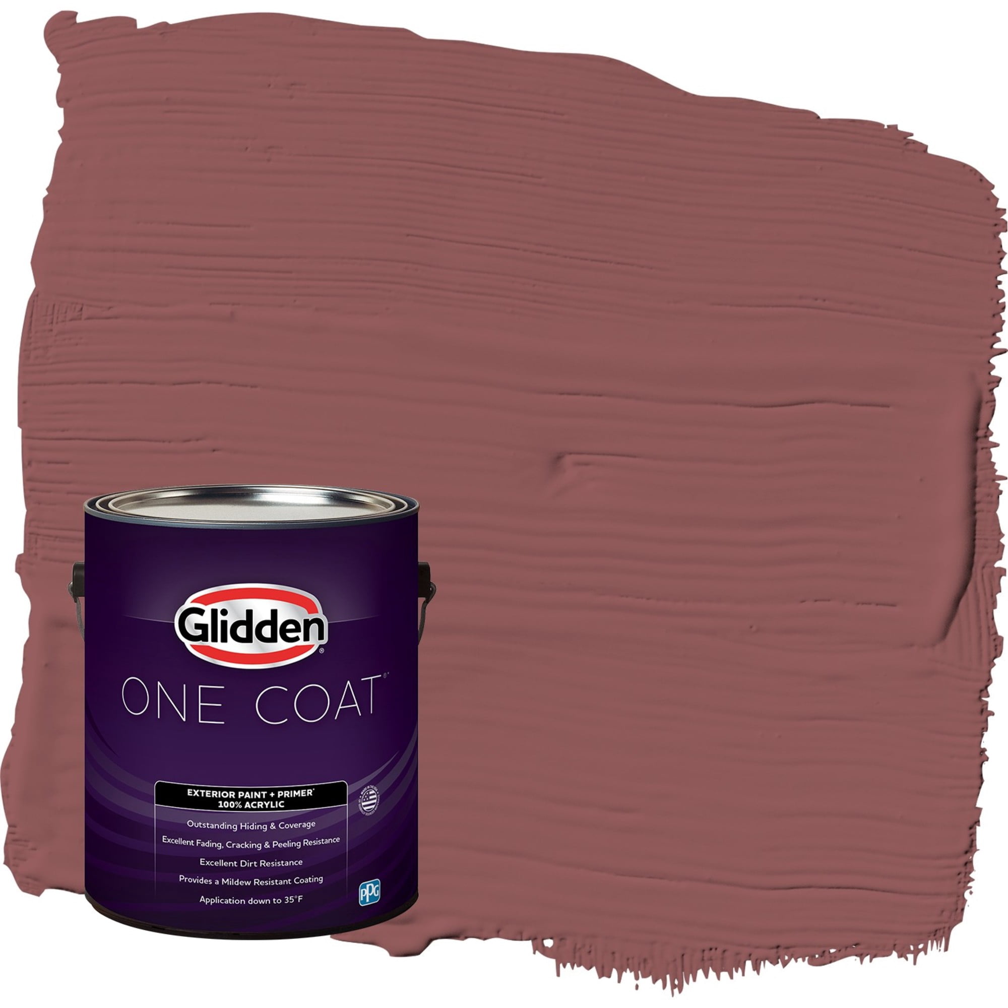 Glidden One Coat Barn Door / Red Satin Exterior Paint with Primer, 1 Gallon