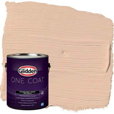 Glidden One Coat Exterior Paint and Primer, Beach Vibes / Orange, Gallon, Flat
