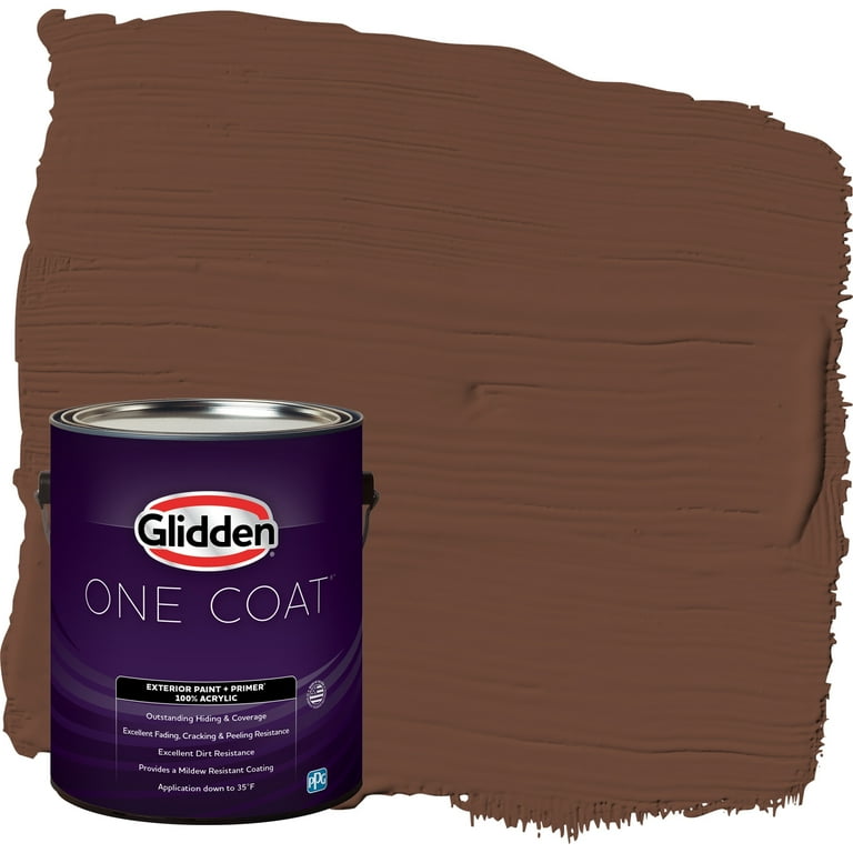 Glidden One Coat Exterior Paint and Primer Bird House Brown