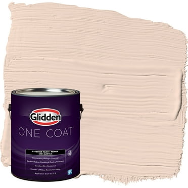 Glidden One Coat Exterior Paint and Primer, Blush Beige / Orange, Gallon, Satin