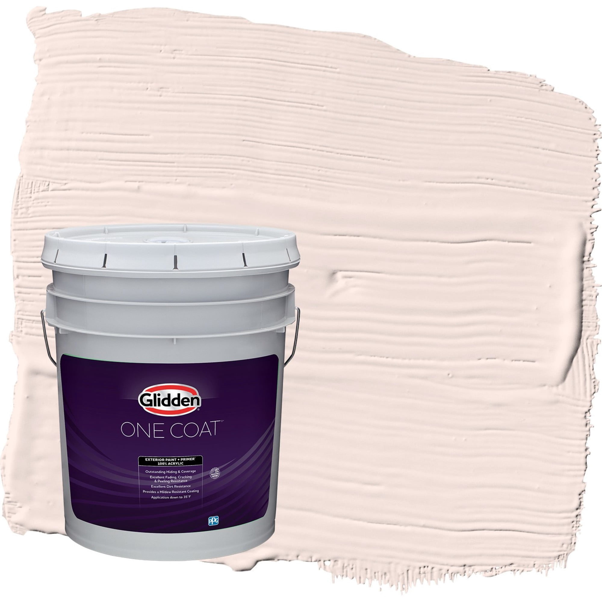 Glidden One Coat Brandy Alexander / Red Satin Exterior Paint with Primer, 5 Gallon